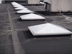 black and white rooftop image by Mid-South Roof Systems